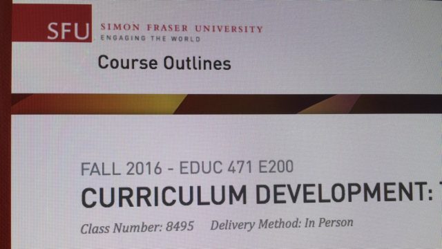 SFU course outline pic